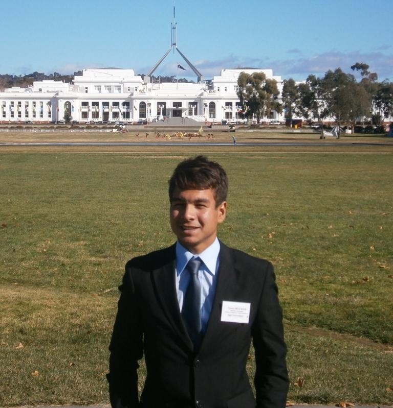 Tyson visits the Tent Embassy at Old Parliament House