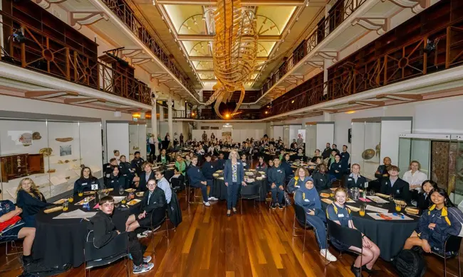 Stand Up Be Heard Youth Forum students with Commissioner